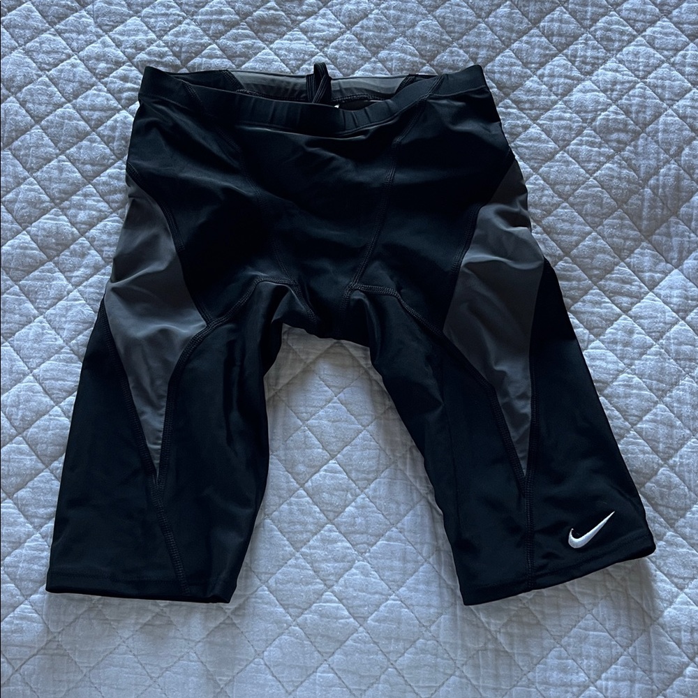 Nike Black and Gray Swim Shorts